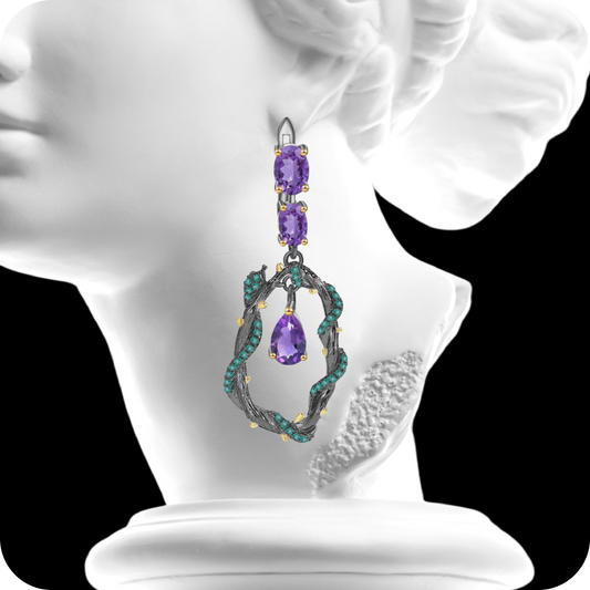 La Medusa ♦ Serpentina Art Earrings